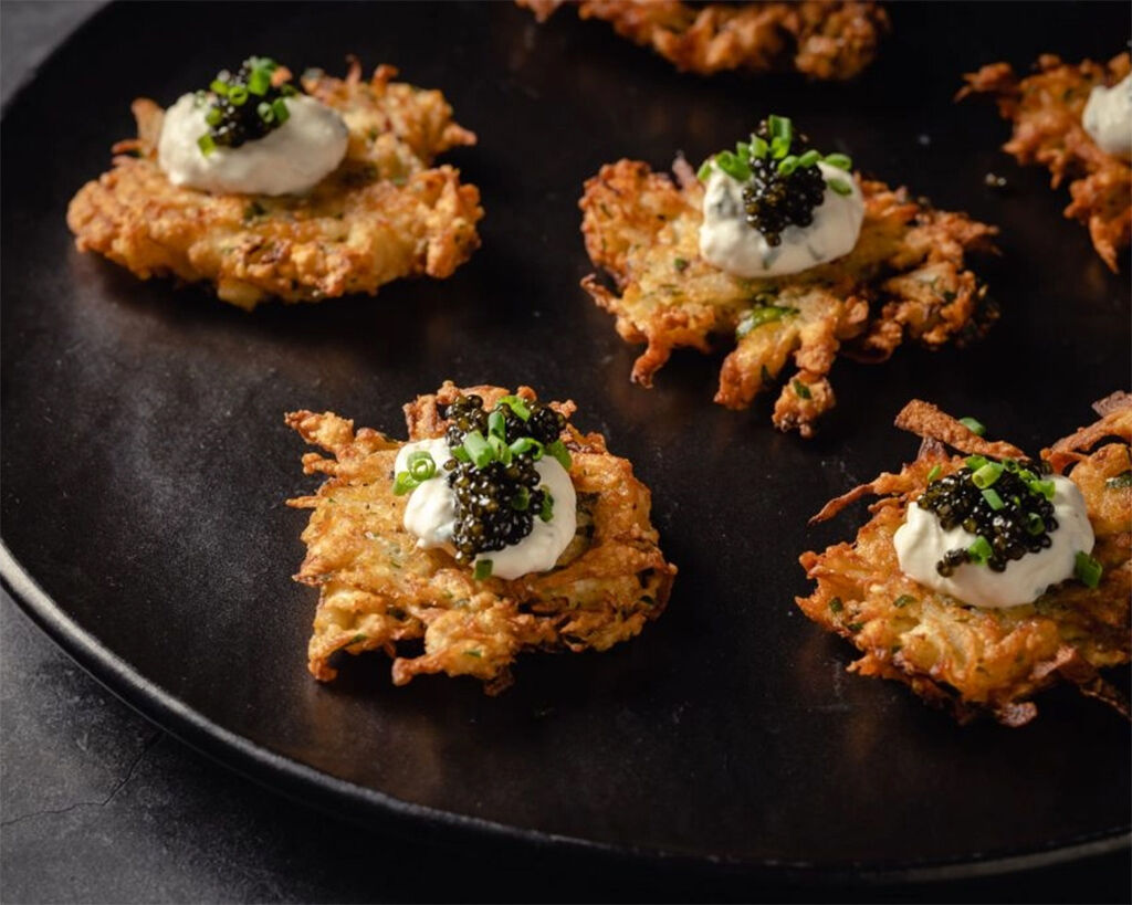 Celery Root Latkes with Horseradish Sauce