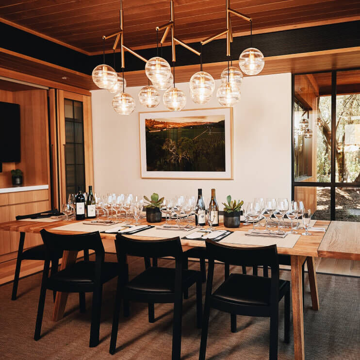 Seated Tasting Setup at Cakebread Cellars