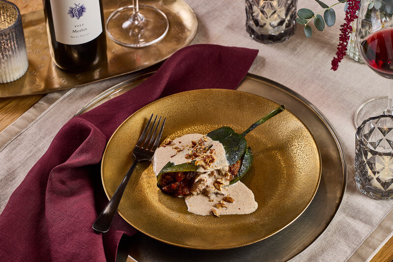 Stuffed Casilla chiles With Walnut Sauce