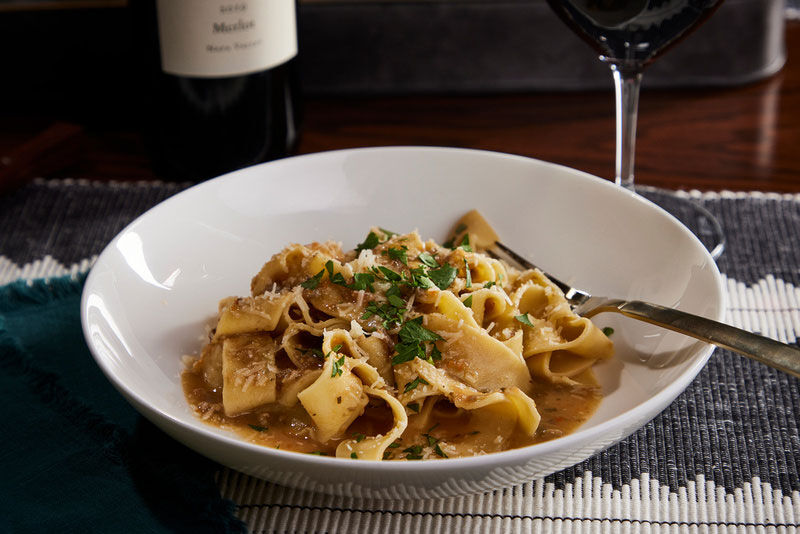 Pappardelle with Vegetable Bolognese