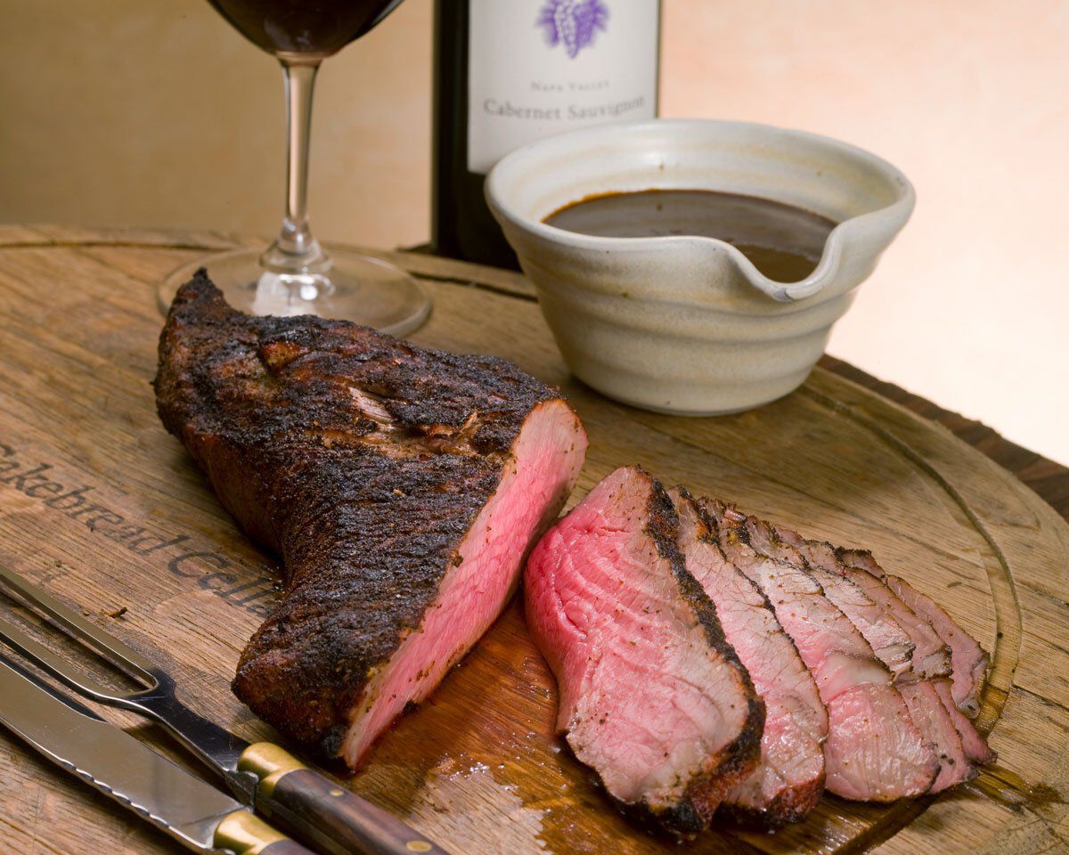 Smoked Tri-Tip with Sun-Dried Cherry Steak Sauce