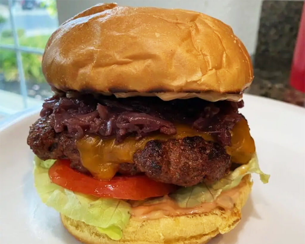 Steakhouse Cheeseburger with Caramelized Rubaiyat Onions