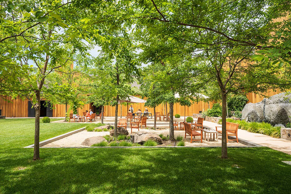 A canopy of shade enhances our outdoor tasting areas