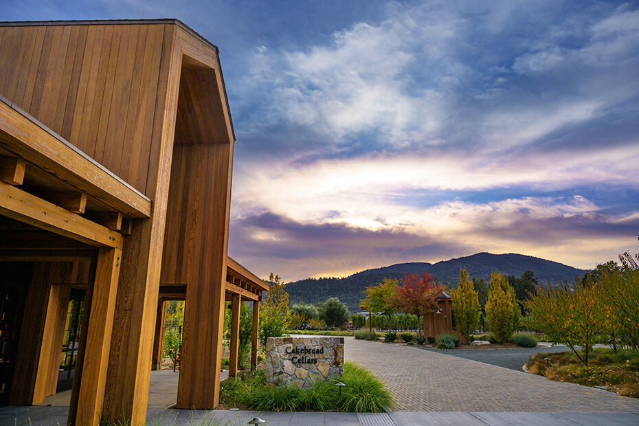 An autumn sunset at Cakebread Cellars